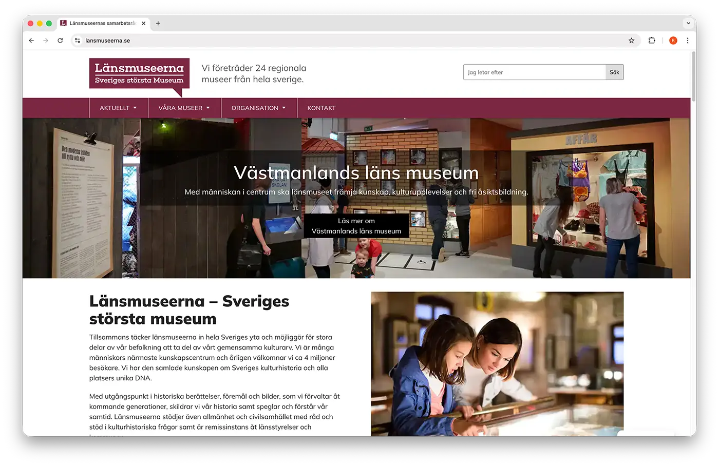 Länsmuseerna hemsida